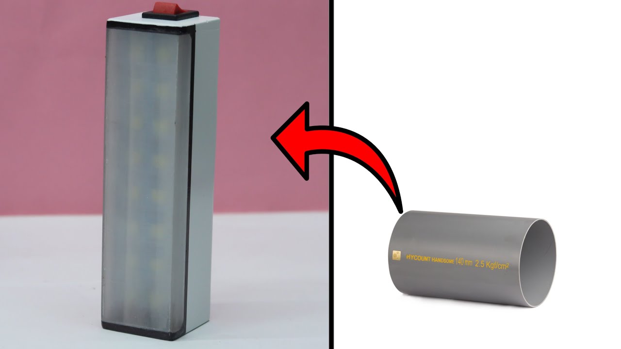 how to make a emergency light using PVC pipe | creative idea with PVC pipe