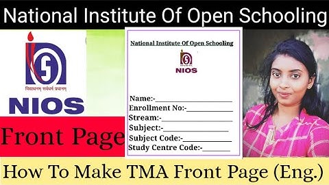 #NIOS,HOW TO CREATE AN ATTRACTIVE FRONT PAGE FR YOUR TMA USING YOUR MOBILE EXPLAINED IN ENGLISH.