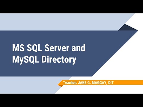 MS SQL Server and MySQL Directory