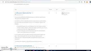 ECO-201 Discussion 1 - Opportunity Cost