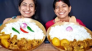 HUGE SPICY🥵 🌶️MUTTON CURRY RICE EATING CHALLENGE😎Indian Mukbang Challenge