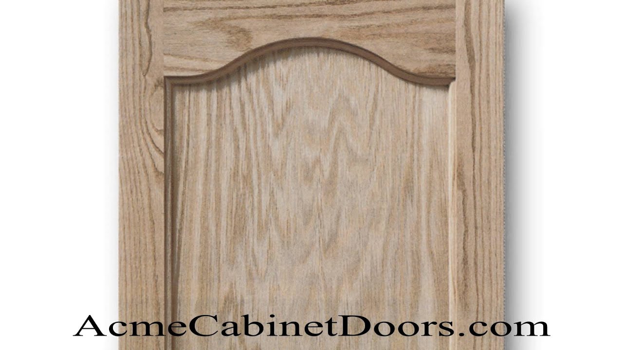 Unfinished Red Oak Cathedral Arched Inset Panel Cabinet Door Youtube