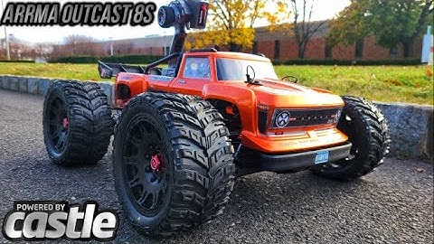 Arrma Outcast 8S Castle 2028 800kv XLX2 combo, Proline Masher X HP speed run/road bash test.