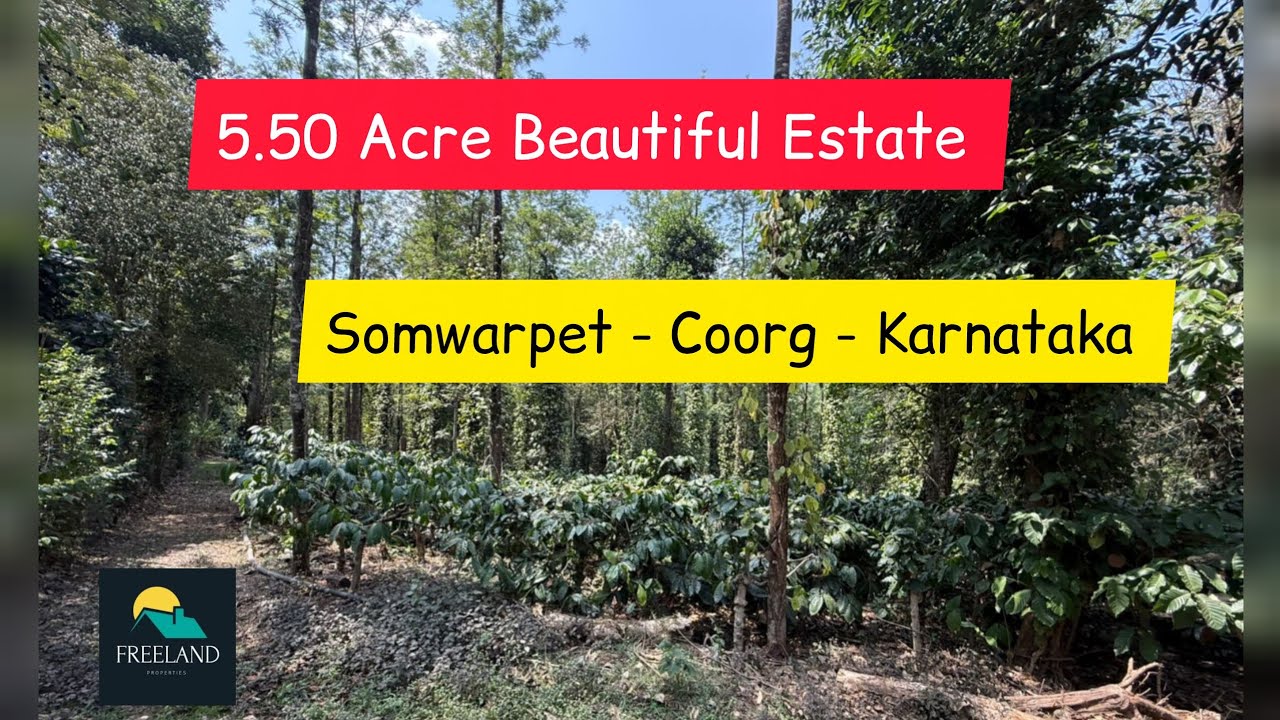 5.50 Acre Beautiful Coffee Estate Sale Somwarpet Coorg Karnataka resort Farmhouse Farmhouse villa