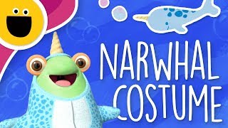 Marvie's Homemade Narwhal Costume! (Sesame Studios)