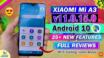 Mi A3 New Android 10 Update Features | 25+ Changelog Features, New icons Style | Mi A3 New Update