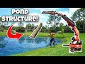 Adding STRUCTURE To My BACKYARD POND!! (Trees and Plants)