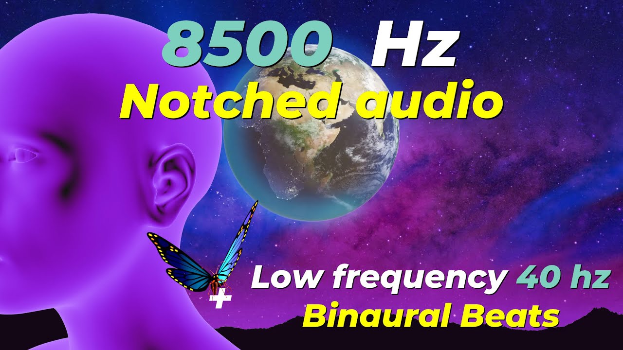 Tinnitus Sound Therapy 8500 Hz + 40Hz Binaural Beats YouTube