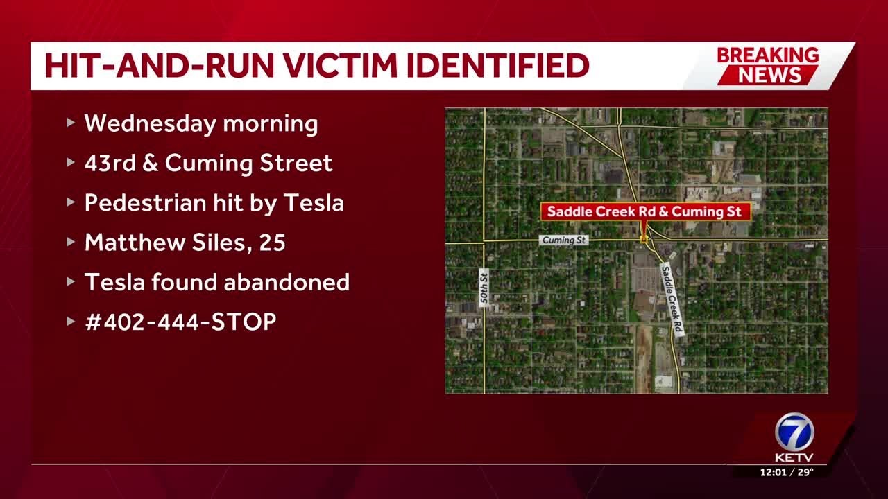 Omaha police identify man killed in hit-and-run crash involving Tesla ...