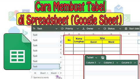 3 Cara Membuat Tabel di Spreadsheet (Google Sheet)