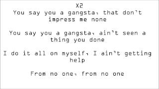 Kat Dahlia- Gangsta Instrumental with lyrics