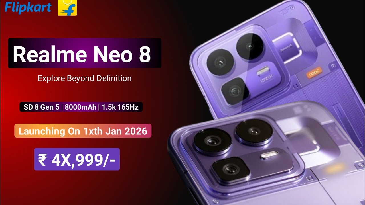 Realme Neo 8 India Launch Date & Price 🔥 Full Features, Display, Camera, Processor, Battery !