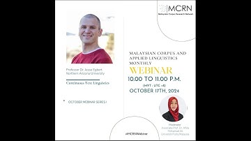 MCRN Webinar 2024: Continuous Text Linguistics.