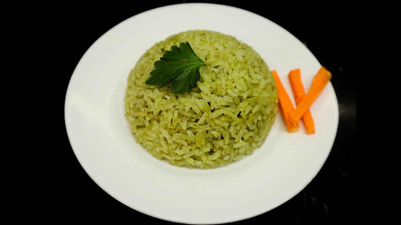 ARROZ VERDE (Al perejil) receta fácil y deliciosa - YouTube