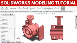 How to Model a Pump Housing in SolidWorks | SolidWorks Modeling Tutorial