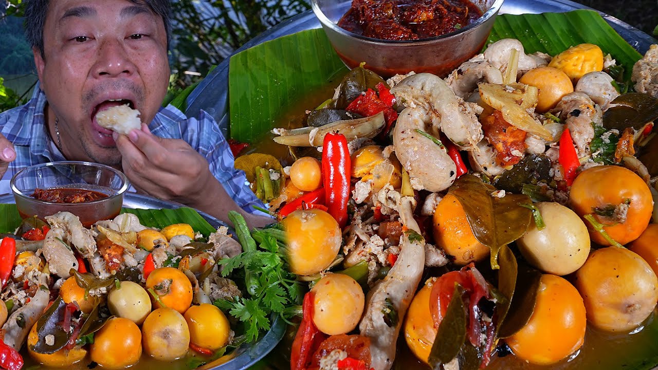 ต้มแซ่บพวงไข่ไก่ น้ำจิ้มมะกอก แซ่บของแท้เน้อครับ-23-11-2023-