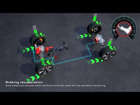 The recuperation system of the Audi e tron animation