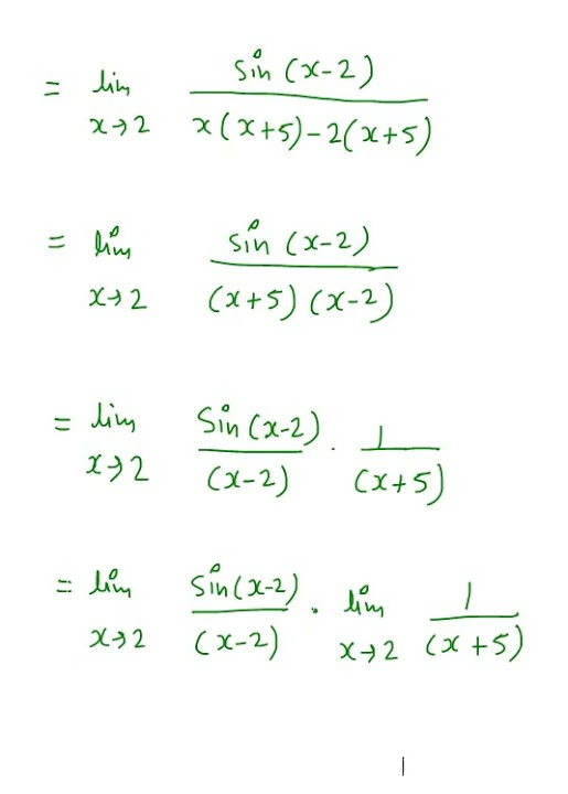 find-the-limit-sin-x-2-x-2-3x-10-as-x-approaches-2-l-hospital-s-rule