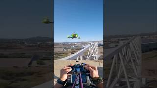 Chasing birds off a crane! #shorts #fpv #viral