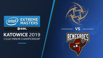 CS:GO - NIP vs. Renegades [Mirage] Swiss R2 - Challenger Stage - IEM Katowice 2019