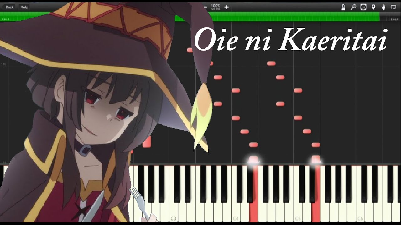 KonoSuba! 2 ED - Oie ni Kaeritai (Synthesia) - YouTube