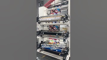 "Stack flexo printing machine: 6-color high-speed printing, 50% efficiency improvement!"#shorts