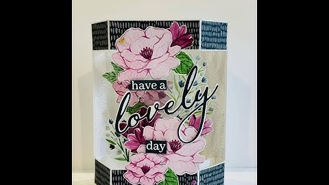 Framed Half Hexagonal Pop Up Box Card featuring Florals in Bloom Suite