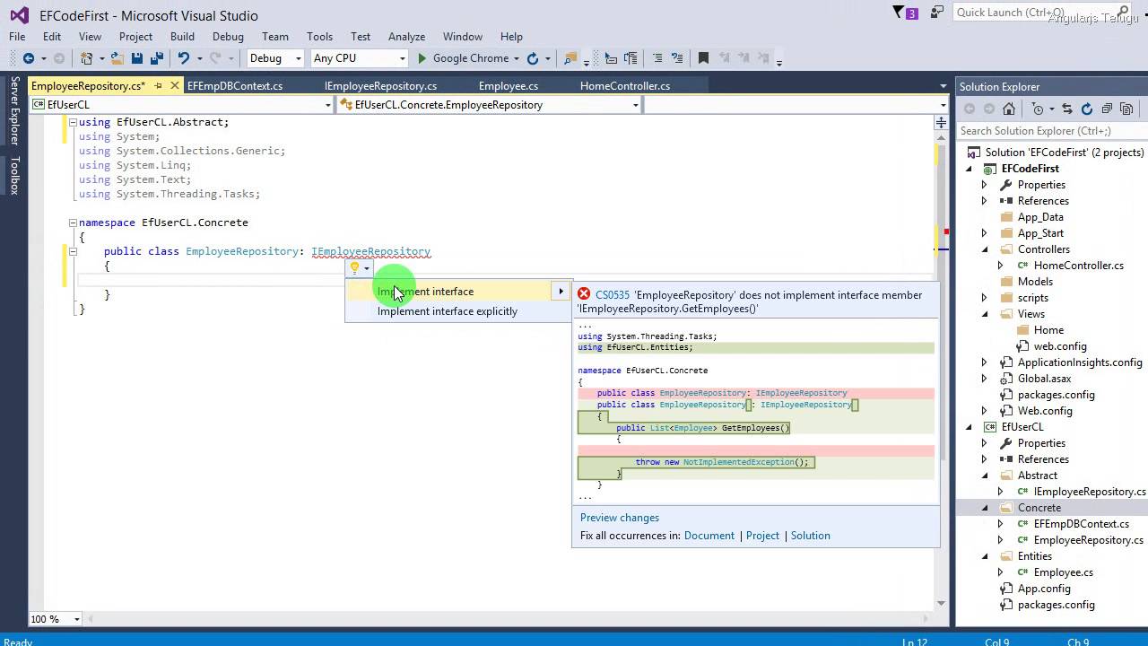 Entity framework code first model in telugu - YouTube