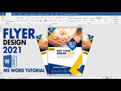 How to make Printable Flyer Design in Microsoft Word Tutorial