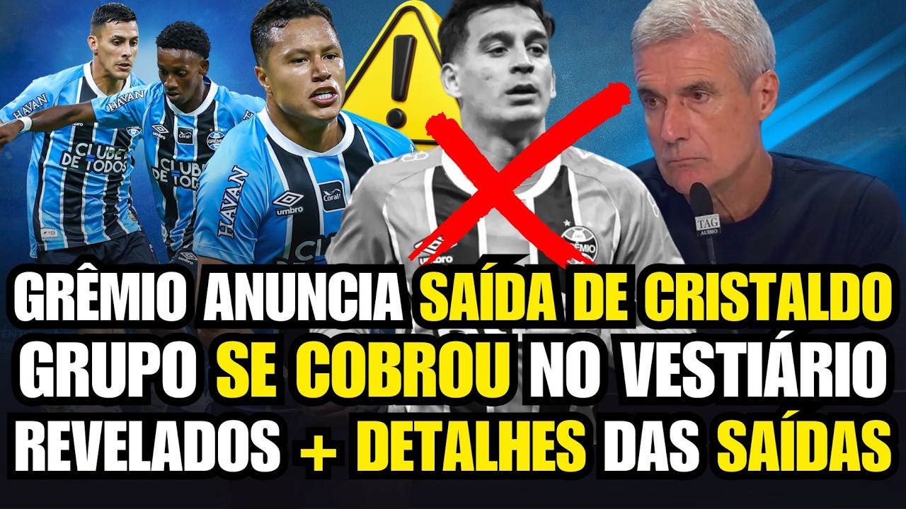 FIM DA LINHA! GRÊMIO ANUNCIA SAÍDA DE CRISTALDO | GRUPO NÃO FICOU SATISFEITO COM O QUE ACONTECEU