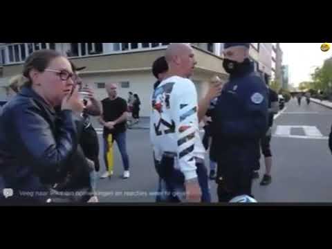 Belgische Politie leert Nederlandse corona demonstrant met grote mond in lesje!!