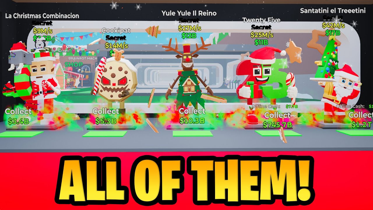 i Crafted All Christmas Brainrots in Steal the brainrot Fortnite Update