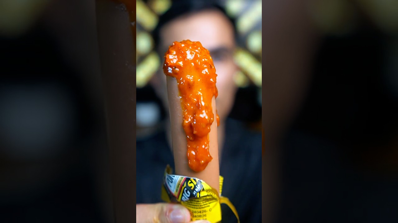 Thử Thách Ăn Xúc Xích Bắp Siêu Cay #tienqb  #mukbang #food #foodchallenge