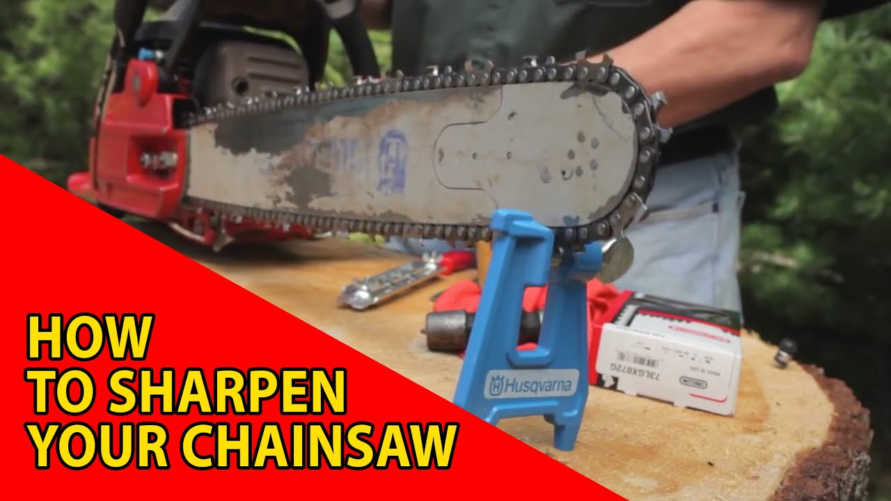 How to sharpen your chainsaw - chainsaw sharpener - YouTube