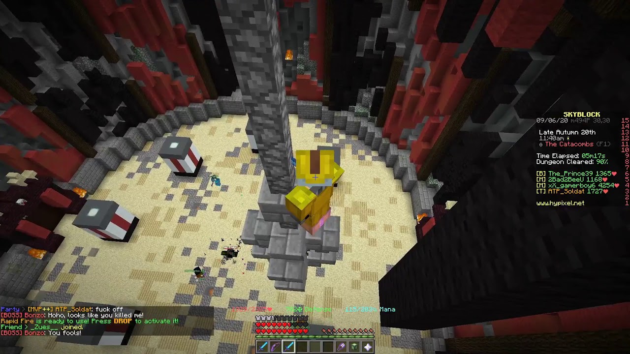 Hypixel skyblock dungeons floor 1 but i disband the party after each
