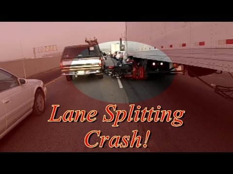 Lane Splitting Crash!