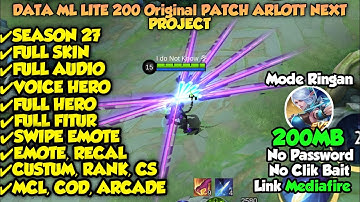 Data Ml Lite 200MB Versi Original Alrott No Password | Ml Lite | Cara Atasi Lag & Patah Pada Ml