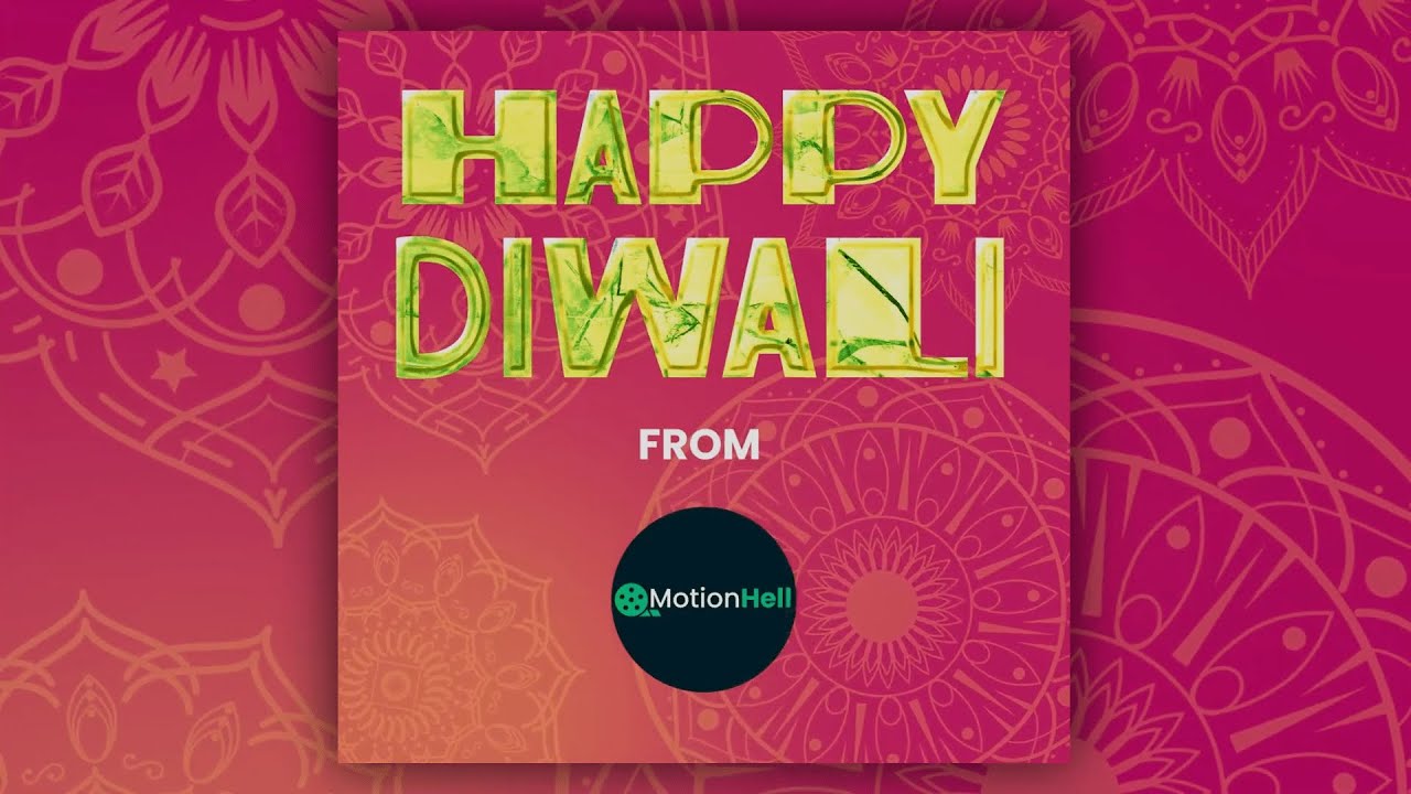 Diwali Wishes Motion Graphics - Festival Wish Video for Corporates | After Effects Template