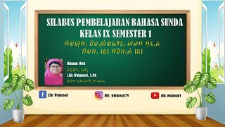SILABUS PEMBELAJARAN BAHASA SUNDA SMP/ MTs KELAS IX SEMESTER 1