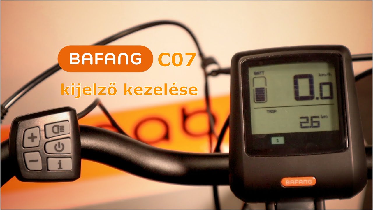 Bafang C07 elektromos kerekpár kijelző (Bafang Maxdrive) - bemutató,  kezelés - YouTube