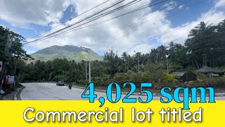 V417-24 Commercial-residential lot 4,025 sqm along the highway with Mountain View | Cuenca batangas