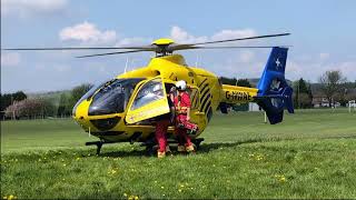 Helimed 75 (G-NWAE) departing Clayton Playing Fields 01.05.2024