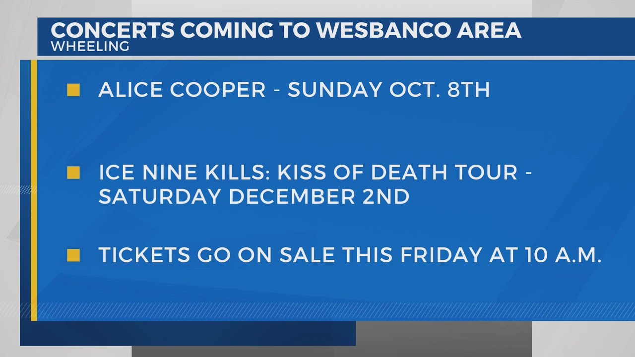 What concerts are coming to Wheeling? YouTube