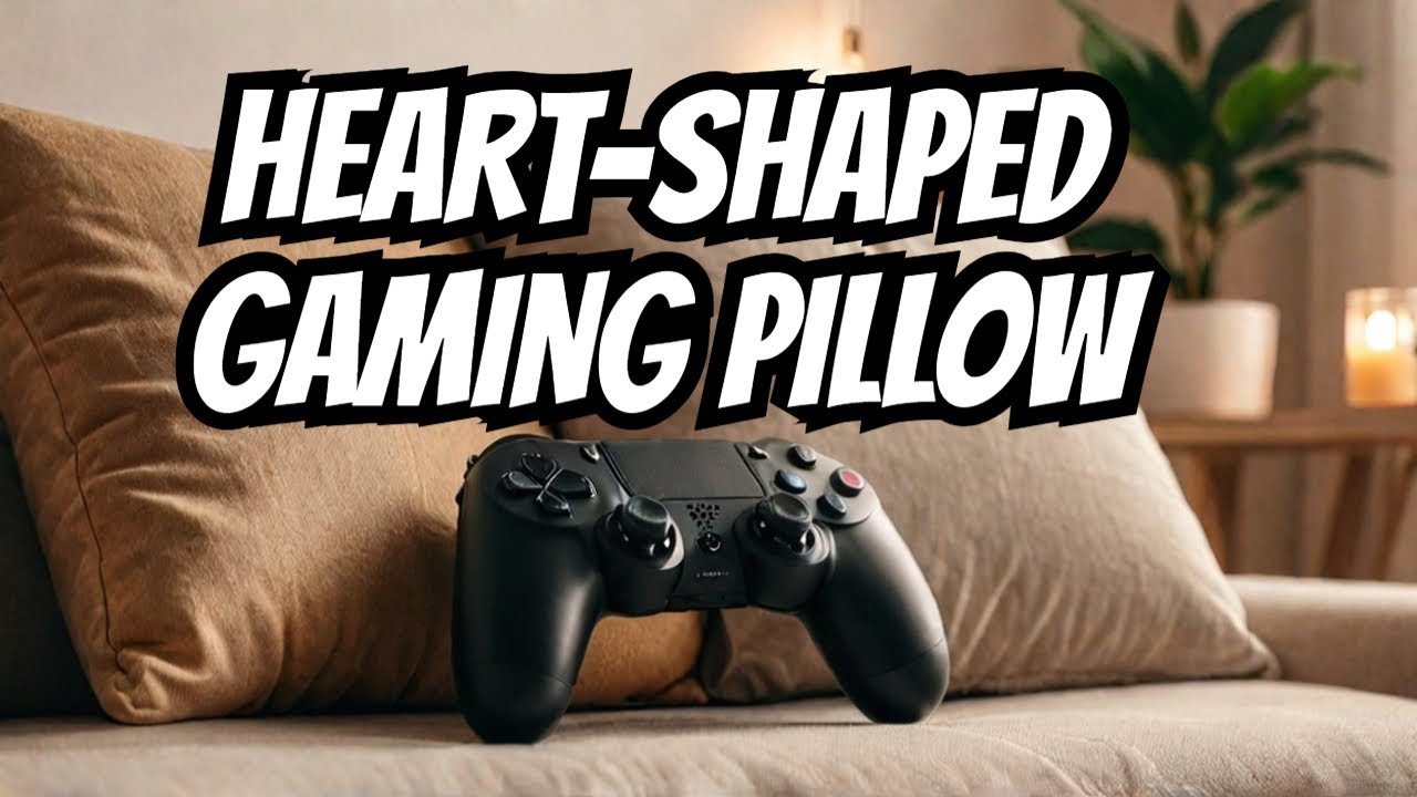 Ultimate Gaming Comfort: Heart-Shaped Pillow with Pockets
