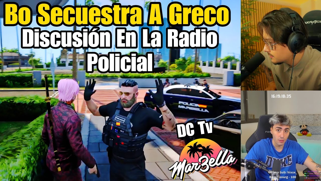 BO SECUESTRA a GRECO (KARCHEZ) Discusión en la RADIO POLICIAL Marbella 3 