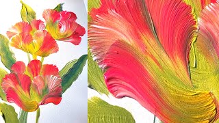 Painting flowers with acrylic is easy#flowers