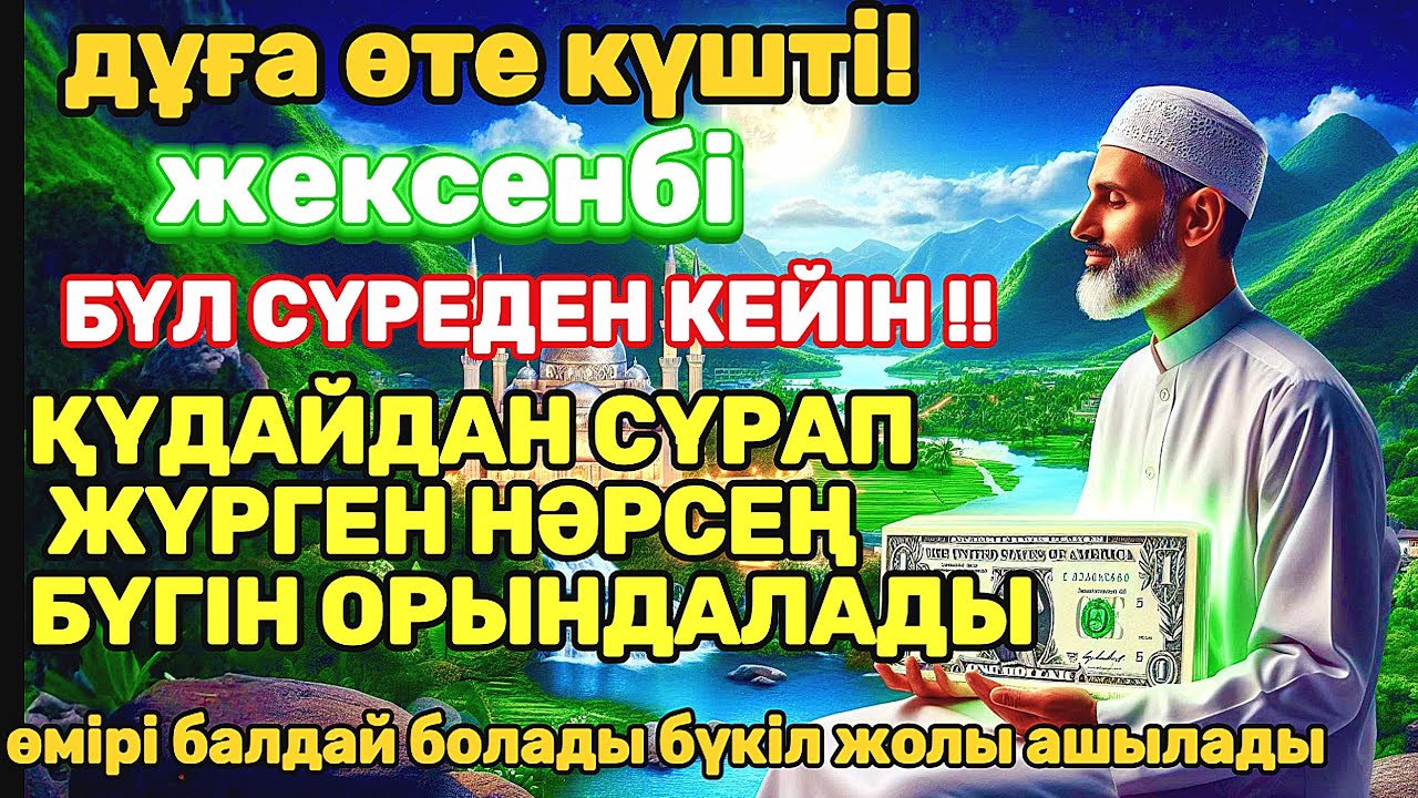 Тыңда Өте күшті дұға жексенбі, Қуаныштан жылайсың себебі жете алмай жүрген арманың орындалады
