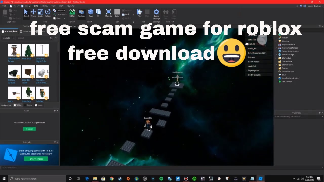 How To Download A Scam Game And Add It On Roblox Randomgamevideos Nl - roblox game copy scripts download