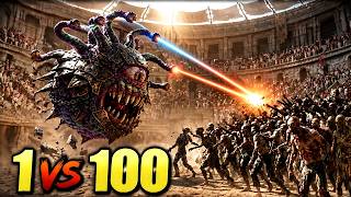 1 Beholder vs 100 Zombies! Who Wins This D&D Fight?
