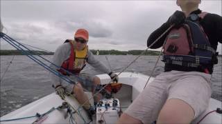 Flying Fifteen handicap racing - Race 2 (Burton Sailing Club 4/6/2017) with music